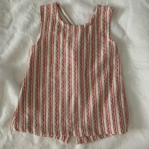 Madewell Bouclé Stripe Cross-Back Tank Top